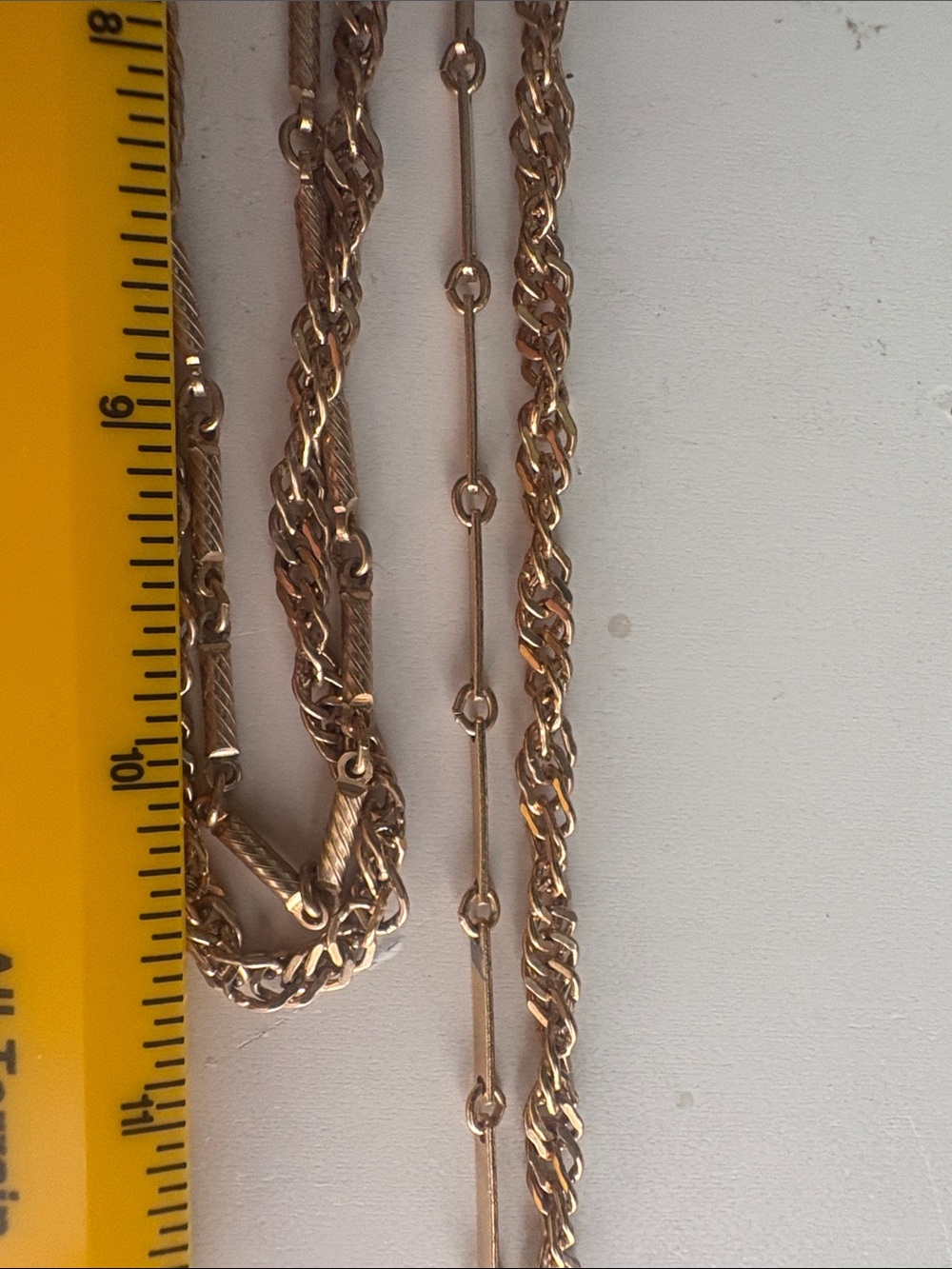 Elegant Gold-Tone Multi-Strand Women's Necklace - length 17in - Picture 5 of 5